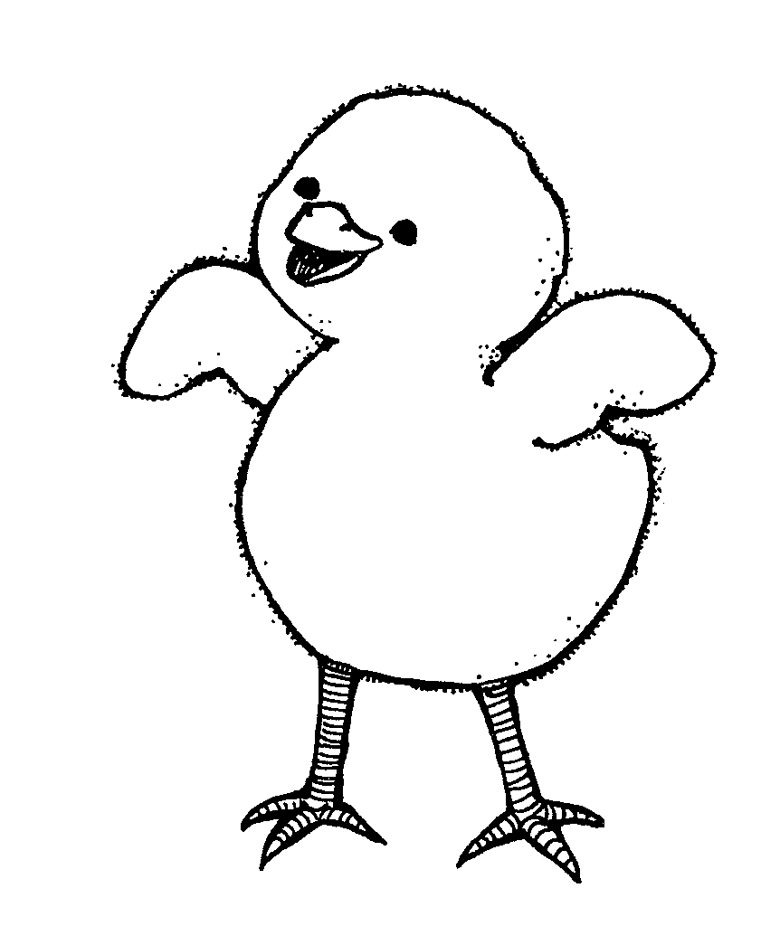 841x1024 Chick Clipart Outline