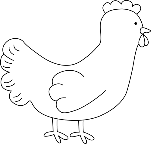 500x477 Chick Clipart Outline