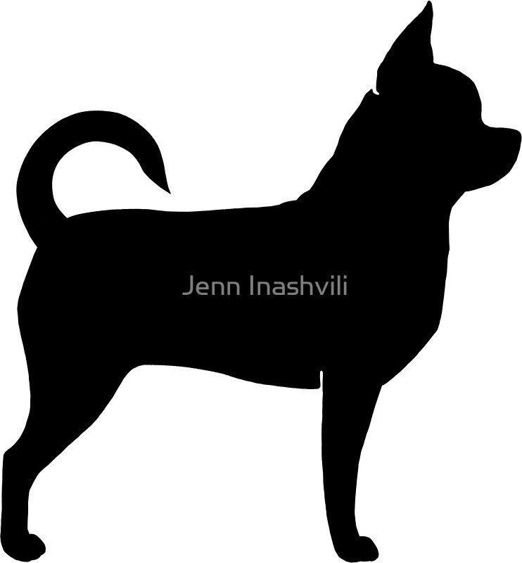742x800 Chihuahua Silhouette(S) Stickers By Jenn Inashvili Redbubble