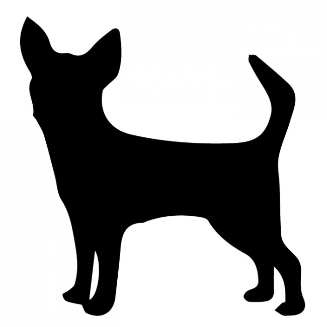 650x650 Chihuahua Silhouette Wall Stickers Creative Multi Pack Wall Decal Art