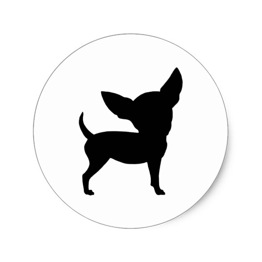 540x540 Funny Chihuahua Classic Round Sticker