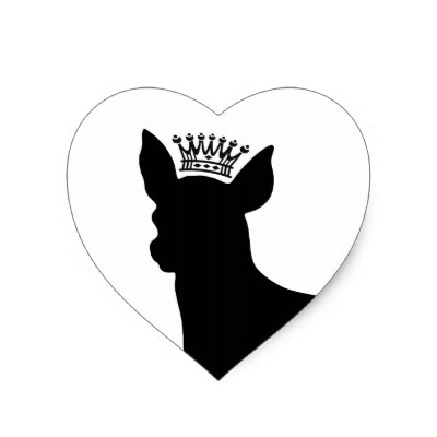 400x400 Chihuahua Silhouette Oval Sticker