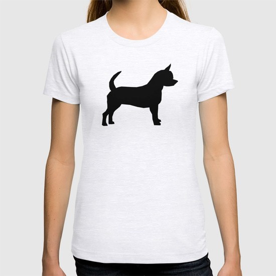 550x550 Chihuahua Silhouette Black And White Pet Art Dog Pattern Minimal