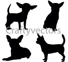 236x216 43730614 Chihuahua Small Dog Vector Icons And Silhouettes Set