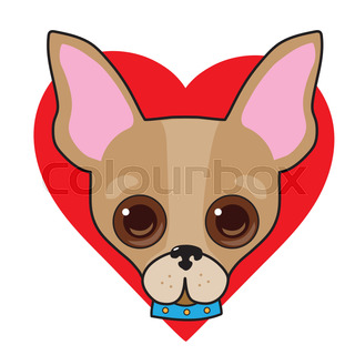 320x320 The Head Of Chihuahua Dog. Dog Vector Illustration. Stock Vector