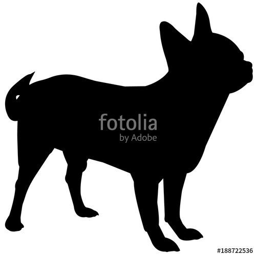 500x500 Chihuahua Dog Silhouette Vector Graphics Stock Image And Royalty
