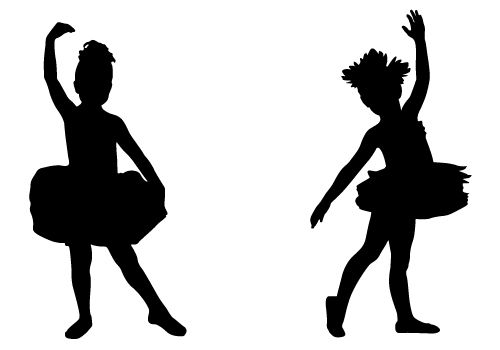 500x350 Two Cute Baby Girls Pose Here As A Child Ballerina Silhouette