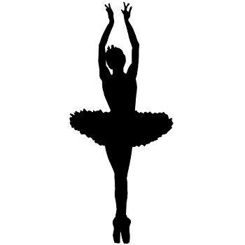350x350 Dancer Ballerina Dance Wall Decal Sticker 3