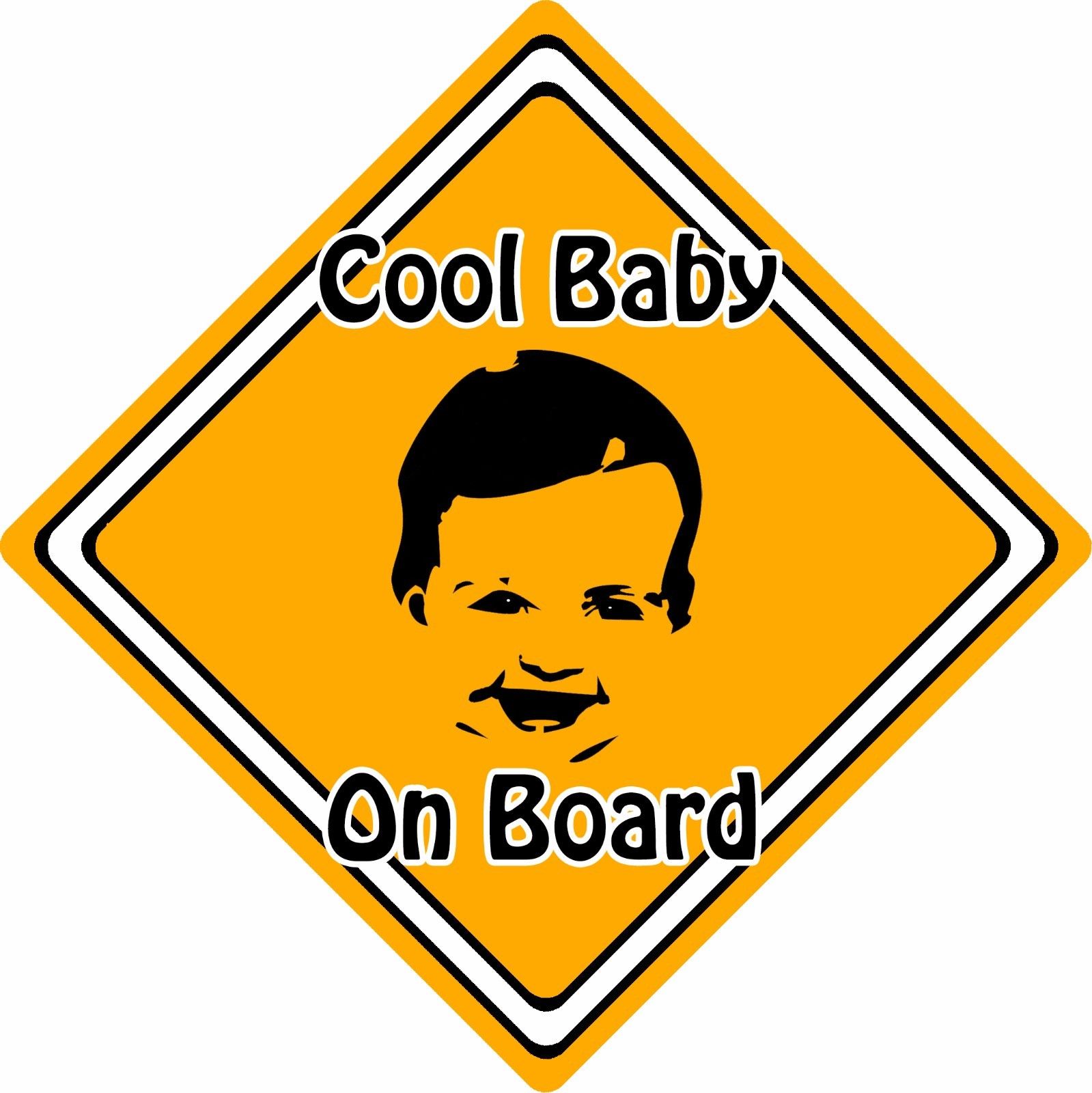 1599x1600 Cool Babychild On Board Car Sign ~ Baby Face Silhouette ~ Neon