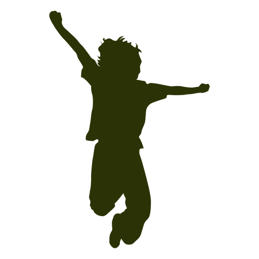 512x512 Kid Jumping Silhouette