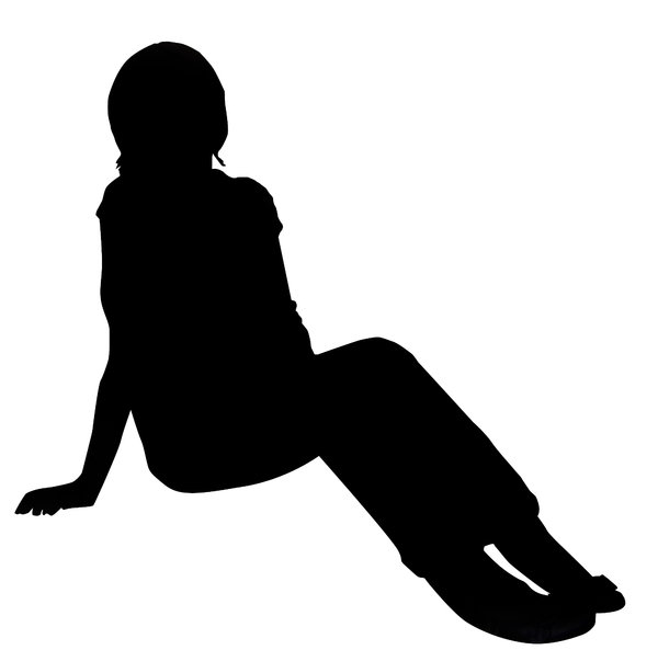 600x593 Girl Silhouette Sitting Down Collages Photoshop
