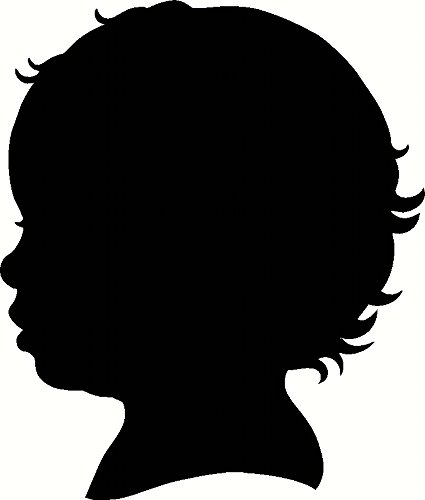 425x500 Baby Face Profile, Infant Child Silhouette, Vinyl