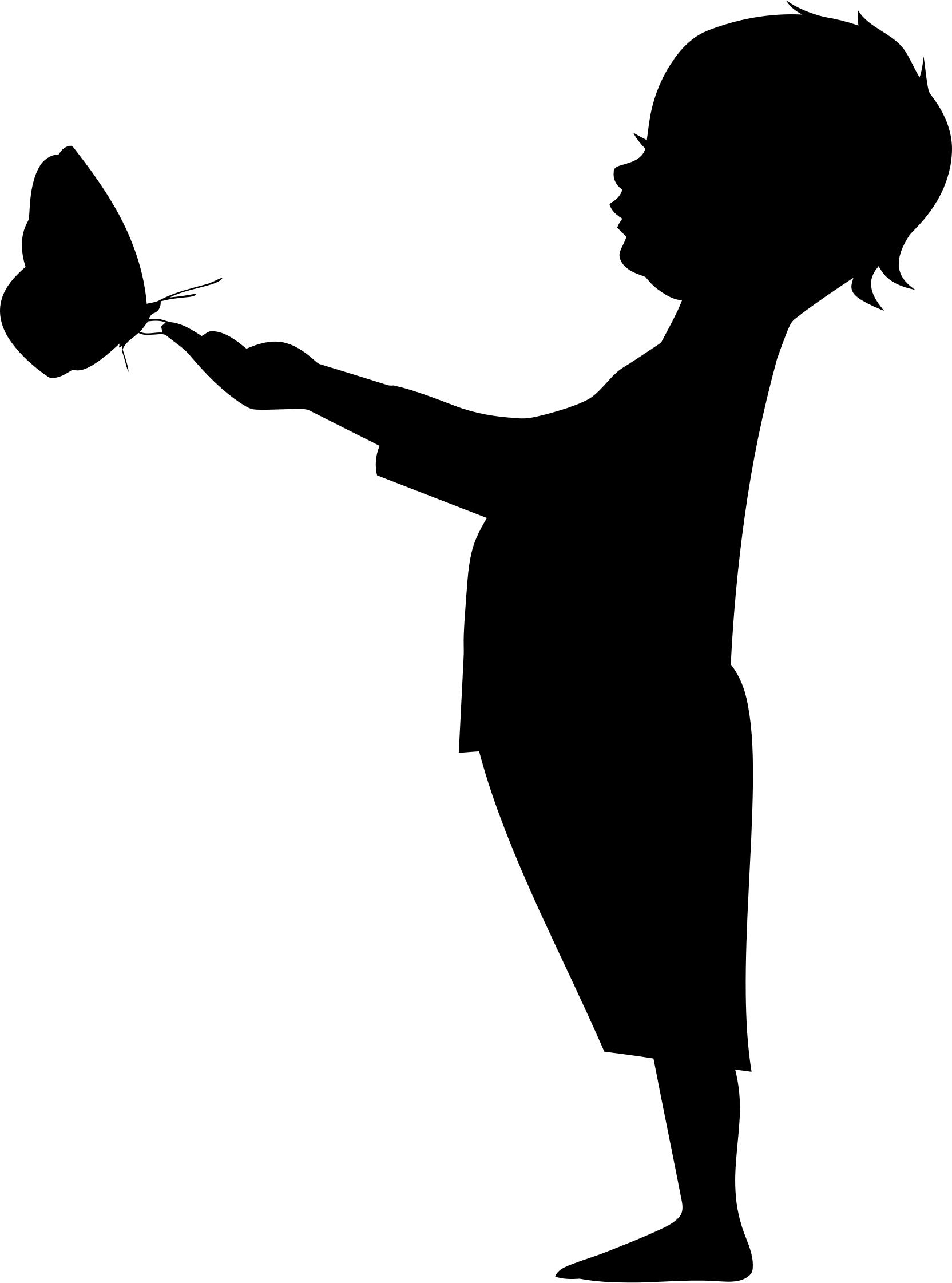 1664x2242 Child Holding Butterfly Silhouette Icons Png