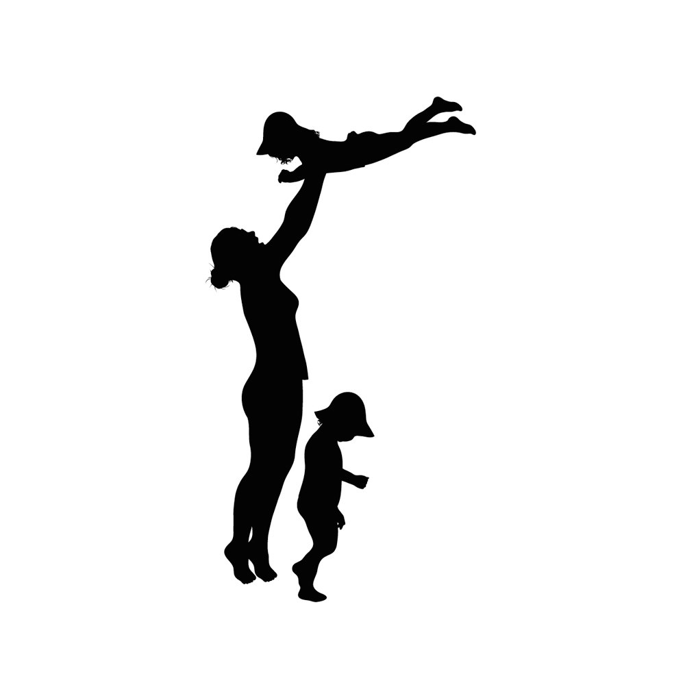 1000x1000 Mother And Child Silhouette Clip Art Free
