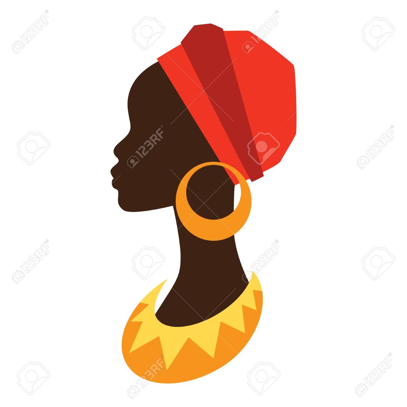 1300x1300 African Black Child Profile Face