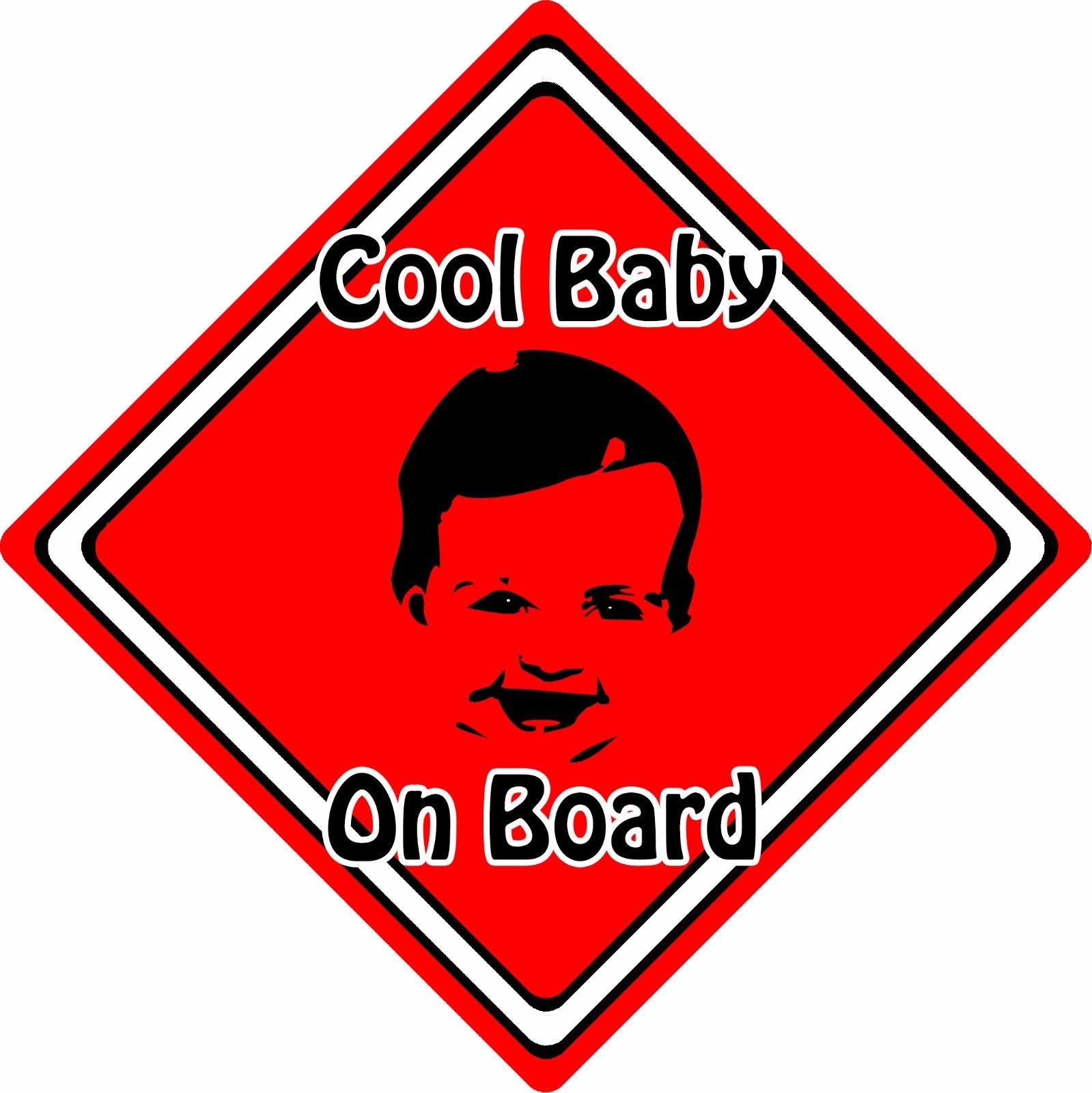 1599x1600 Cool Babychild On Board Car Sign ~ Baby Face Silhouette ~ Neon