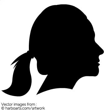 335x355 Ponytail Clipart Profile