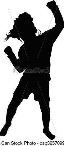 206x470 Dancing Child, Silhouette Eps Vectors