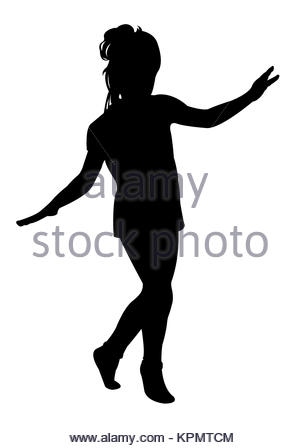 300x448 Dancing Child, Silhouette Vector Stock Photo, Royalty Free Image