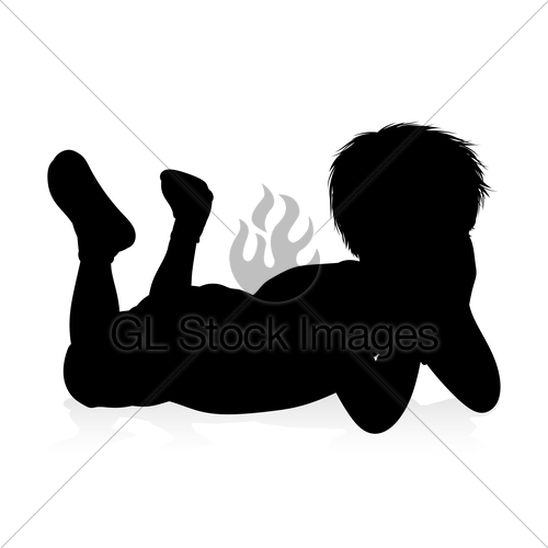 500x500 Kid Child Silhouette Gl Stock Images