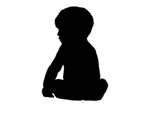 Child Sitting Silhouette at GetDrawings | Free download