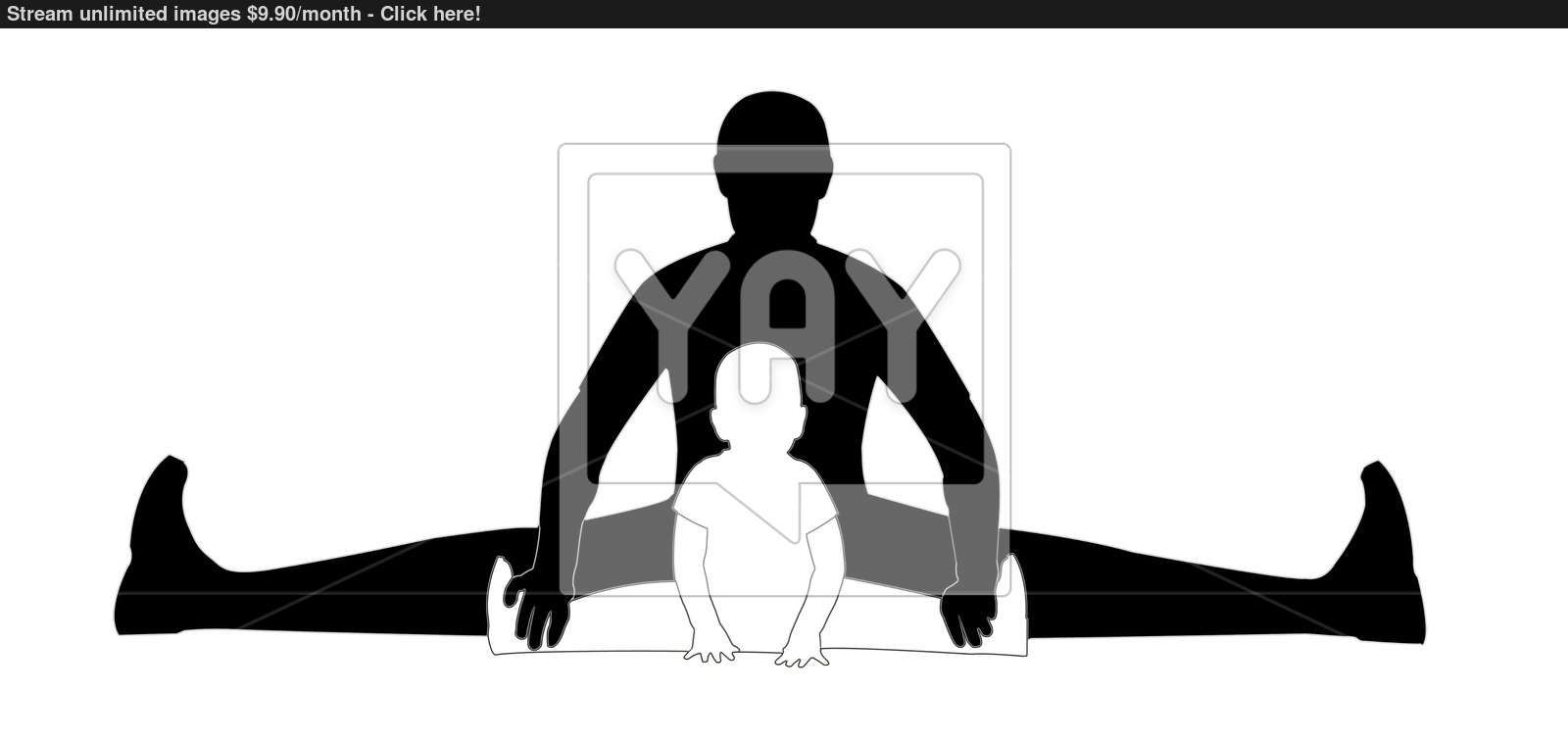 1600x756 Man And Child Sitting On The Splits (Silhouette) Image