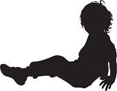 170x132 Boy Sitting In Silhouette Stock Vectors