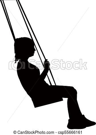 Child Swinging Silhouette