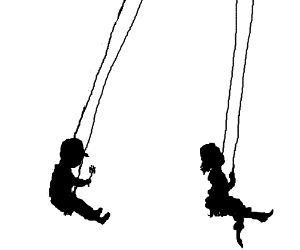 300x250 Children Silhouettes Swinging