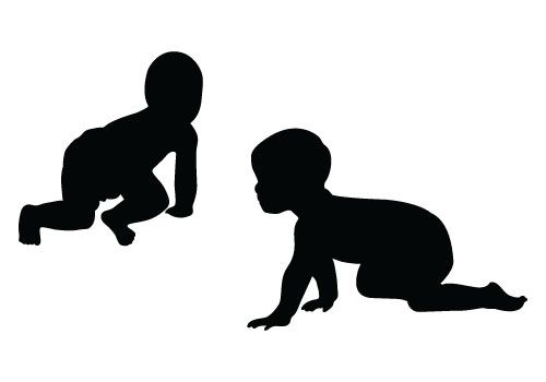 500x350 Baby Silhouette Vector Free Download Baby Vectors Silhouette