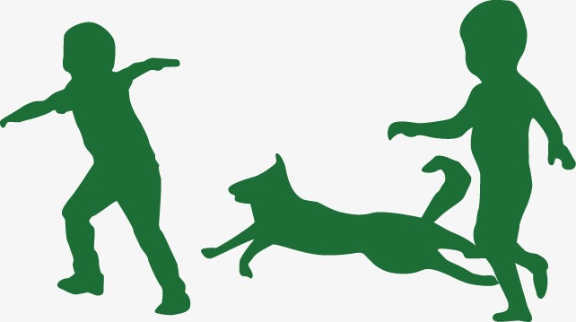 642x359 Silhouette Figures, Green, Character, Child Png And Vector