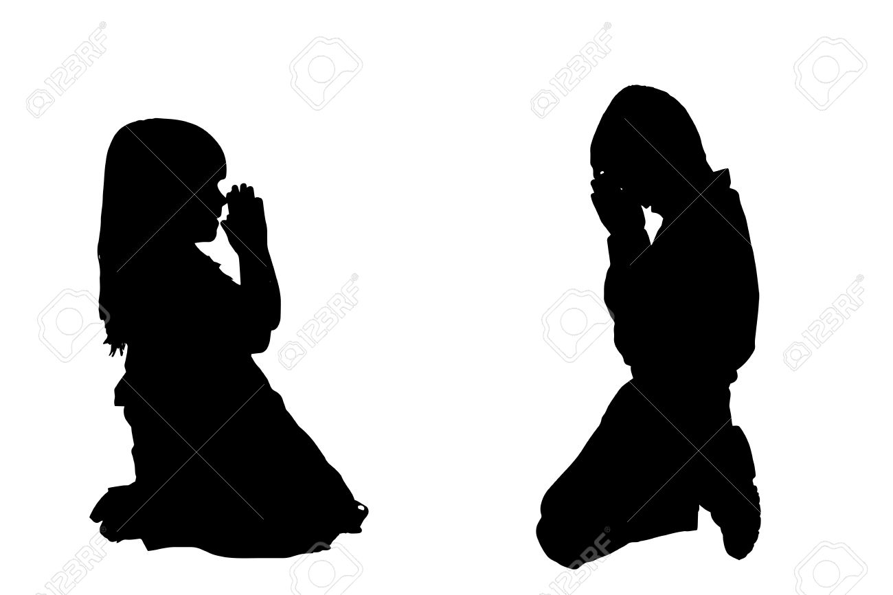 1300x866 Child Praying Silhouette Clipart