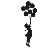 Child With Balloon Silhouette at GetDrawings | Free download