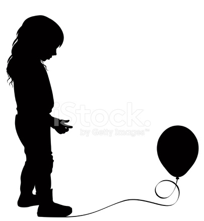 405x439 Child With Balloon Stock Vector