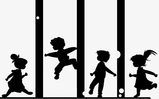 650x407 Children Playing Silhouettes, Child, Game, Play Png And Psd File