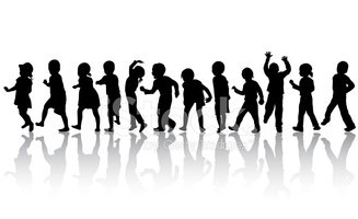 327x200 Happy Children Dancing Together Stock Vectors