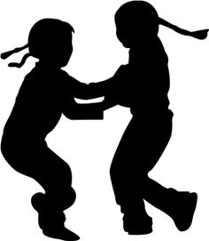 236x271 Sihouette Art For Children Children Playing Together Silhouette