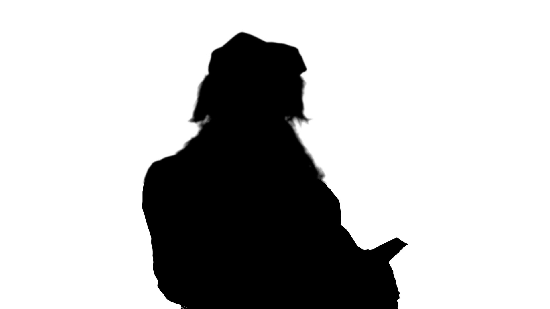 1920x1080 Silhouette Santa Claus Reading Letters From Children Stock Video