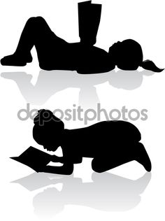 236x316 Child Silhouette Silhouette Of A Child Reading A Book