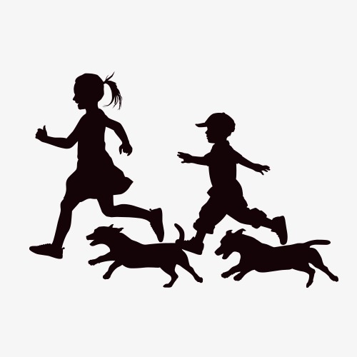 500x500 Children Silhouettes Children Silhouettes Image, Run, Play