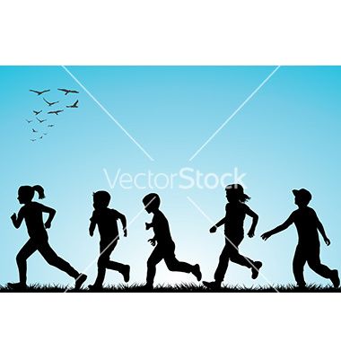 380x400 Children Running Outdoor Vector Pto Running, Child