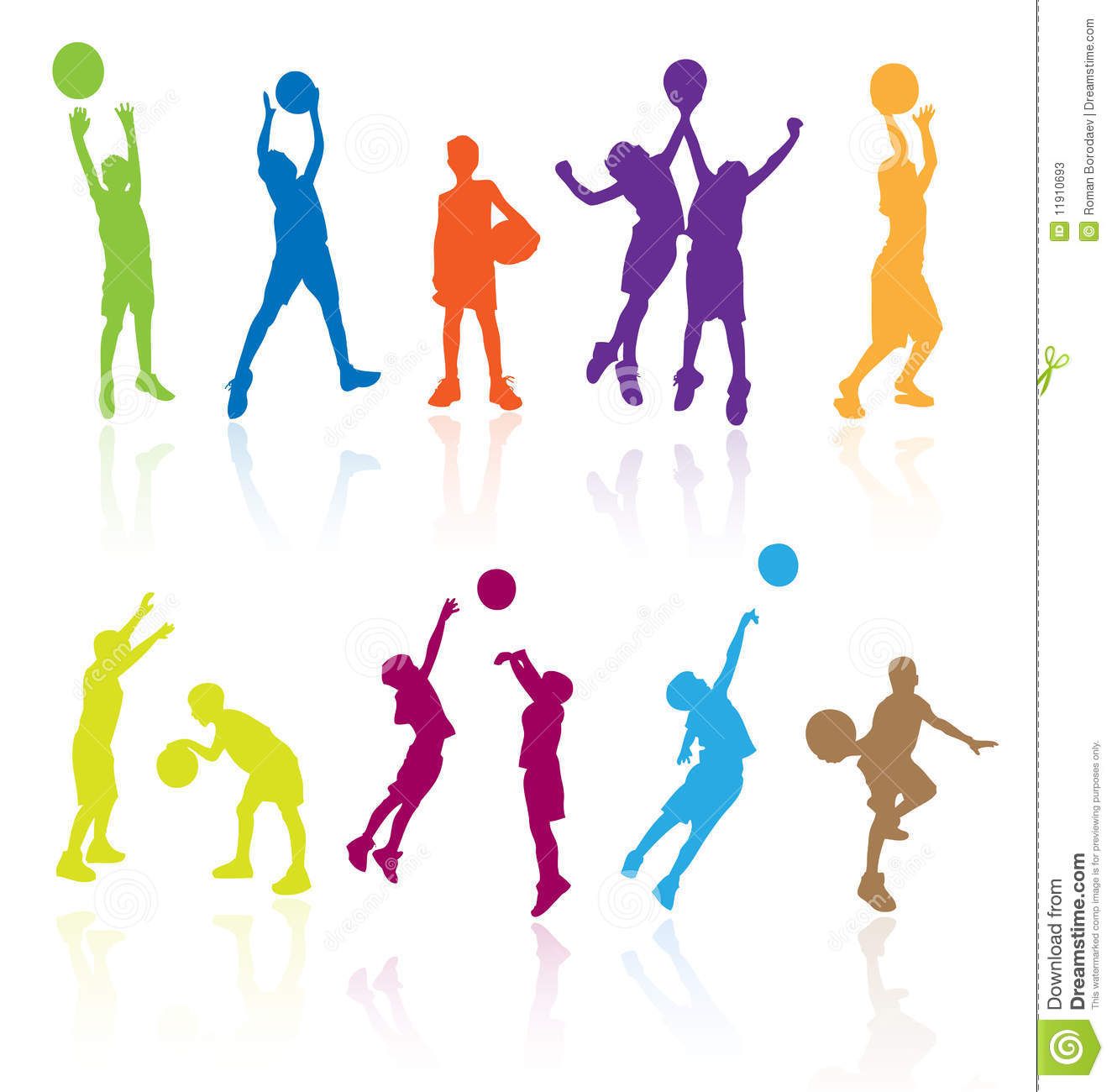 1324x1300 Kids Playing Basketball Kid Play Sports Child Children Silhouettes