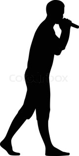 162x320 Guitarist And Singer Playing And Singing Silhouette Vector Stock