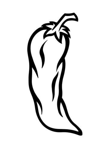 360x480 Chili Pepper Coloring Page Free Printable Coloring Pages