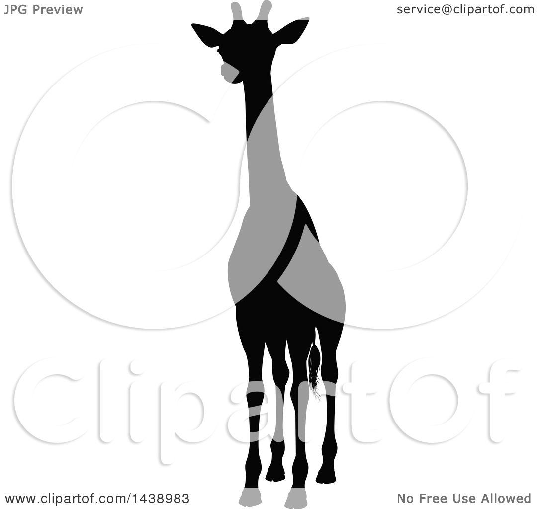 1080x1024 Clipart Of A Black Silhouetted Giraffe