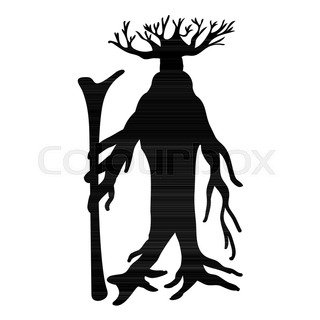 320x320 Gargoyle Silhouette Ancient Traditional Symbol. Vector