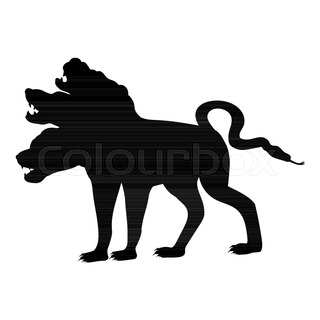320x320 Hydra Silhouette Ancient Mythology Fantasy. Vector Illustration
