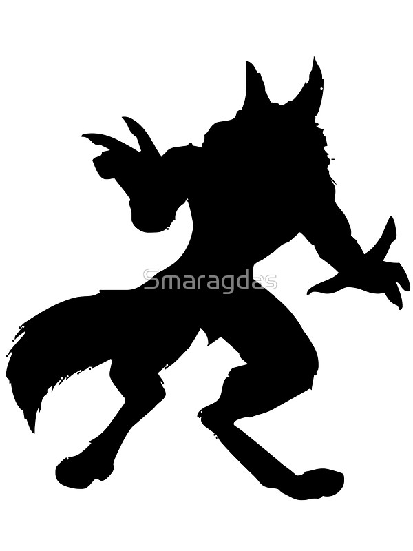 600x800 Silhouette Of Werewolf Stickers By Smaragdas Redbubble