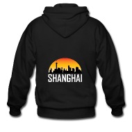 190x190 Sunset Skyline Silhouette Of Shanghai China By Awesome Shirts