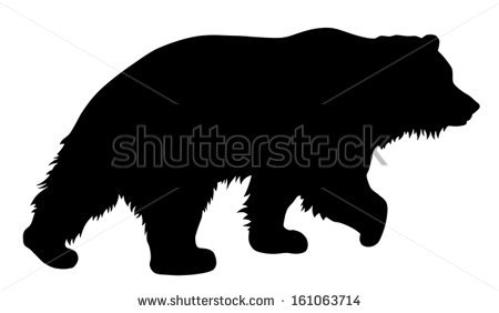 450x282 Free Black Bear And Cub Silhouette Clipart Free